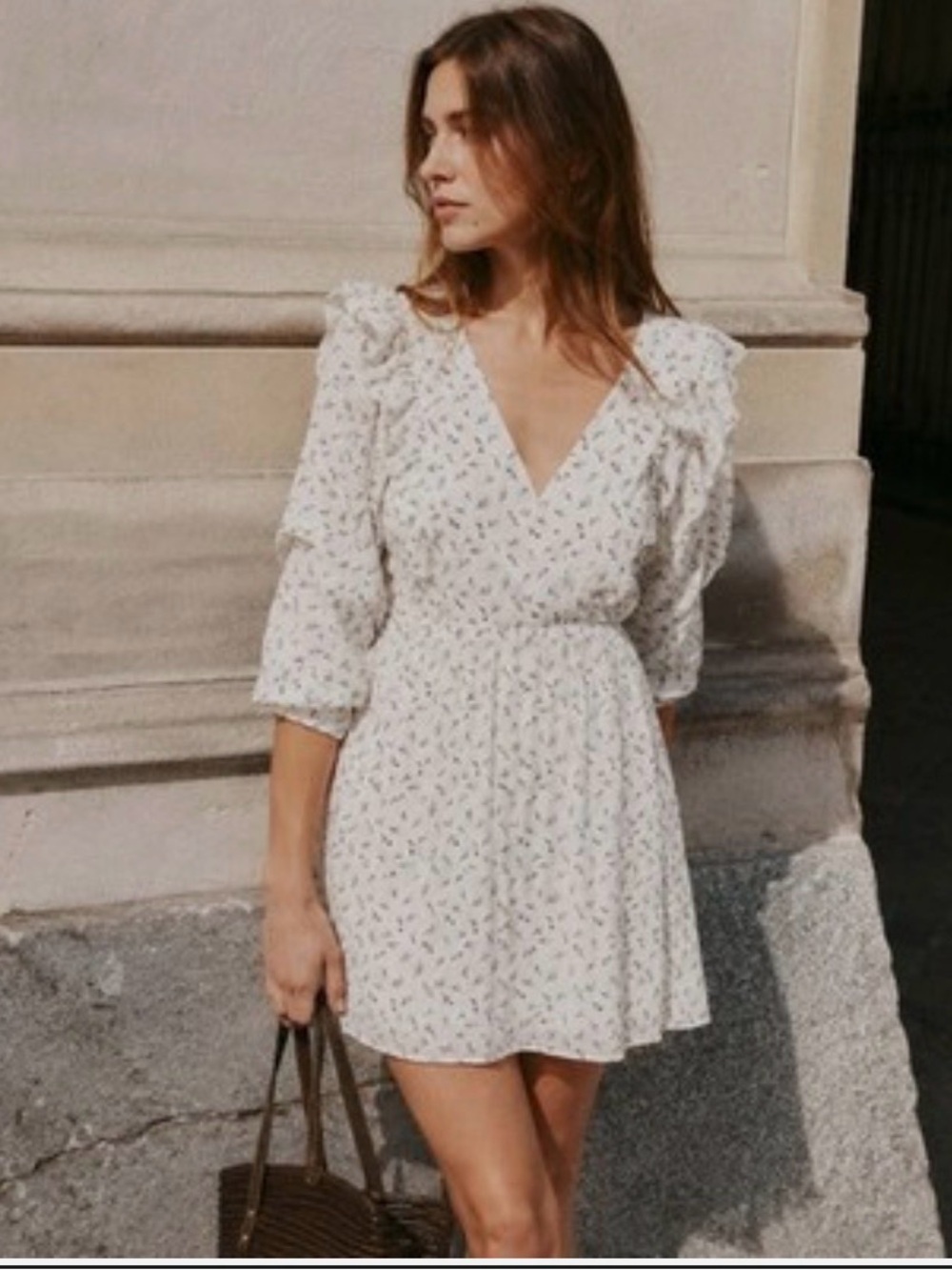 Madewell Ruffle Pleat MiniDress in spring fling